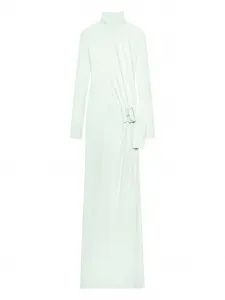 Длинное платье с пряжкой Courrèges, зеленый