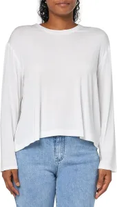 Norma Kamali женский укороченный топ Boyfriend с длинным рукавом