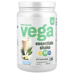 Vega, Растительный коктейль Essentials, ваниль, 619 г (1 фунт 5,9 унции)