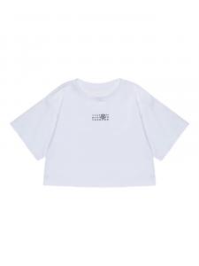 Футболка хлопковая MM6 Maison Margiela Kids, белый