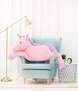 Мишка Густав Тедди, плюшевый Единорог, 155 см, розовый Miś Gustaw