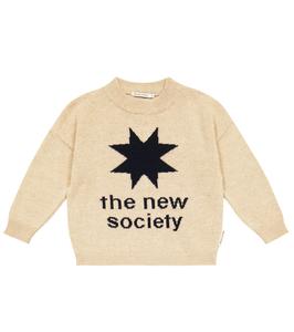 Свитер с интарсией The New Society, песочный