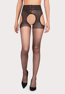 PETITE FLEUR Кружевное белье без ластовицы в черном цвете