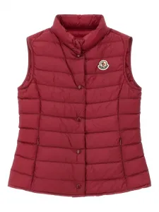 Стеганый жилет с нашивкой-логотипом liane Moncler Enfant, красный