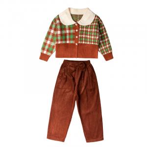 Детская повседневная спортивная одежда с лацканами, умеренно короткая PROTECTCAMEL, set