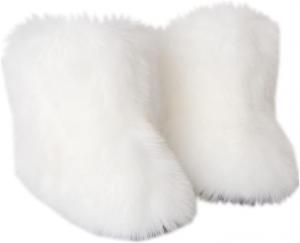 Зимние сапоги Saralis для девочек с мехом, пушистые ботинки для женщин и детей, теплые зимние ботинки, мягкие милые резиновые сапоги на плоской подошве, противоскользящие, детская обувь для улицы, White