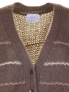 Кардиган в полоску Cinque, коричневый