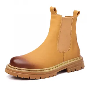 Мужские короткие челси Shanpijiang, коричневый