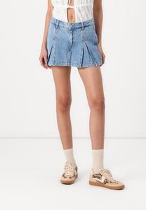 Мини-юбка JXBLOOM PLEATED SKORT - Denim skirt JJXX, светло-голубой
