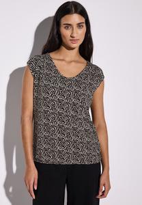 Футболка с принтом GEMUSTERTES - Blouse Street One, черный