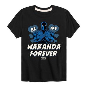 Футболка с принтом Black Panther Be My Wakanda Forever для мальчиков 8-20 Disney, Black