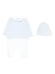 Детский комбинезон с геометрическим рисунком Balmain Kids, синий