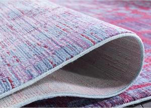 Ковер SAFAVIEH, 92 x 153 см, Valencia Collection, Blue & Fuchsia, дизайн в стиле бохо шик с эффектом потертости, не линяет и прост в уходе, идеален для помещений с высокой проходимостью: прихожая, гостиная, спальня (VAL204D)