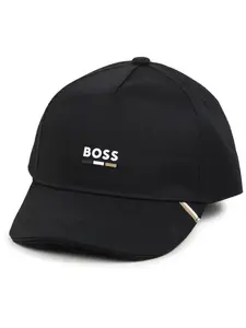 Твиловая кепка с логотипом BOSS Kidswear, черный