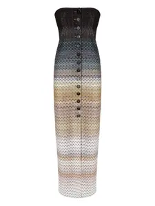 Платье макси на пуговицах Missoni, серый