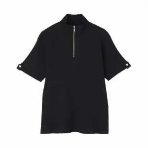 Мужская рубашка-поло с короткой молнией, короткий рукав Brick House By Tokyo Shirts, цвет Black