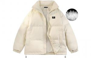 Пуховик Unisex с воротником стойкой утепленный ZIAREL, оранжевый[removable logo]