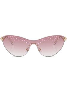 Swarovski солнцезащитные очки с кристаллами, золотой
