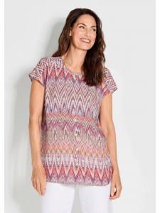 Блузка GOLDNER, цвет orange/gemustert