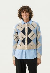Кардиган Part Two Cardigan, French Oak Blue Check/Beige