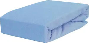 Простыня на резинке 220x200 синего цвета KAMIX