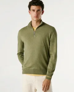 Мужской джемпер с регулярной посадкой и полузастежкой-молнией Pepe Jeans, зеленый