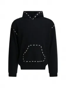 Худи с отделкой строчкой Kapital, черный