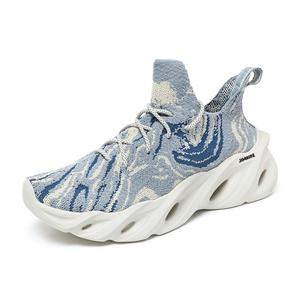 Противоскользящие, износостойкие, дышащие, быстросохнущие, легкие, низкие, повседневные туфли для мужчин King Jinmai, Gray Blue