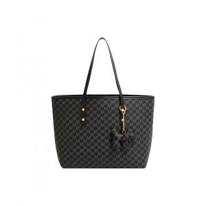 DCLOUD Женская кожаная сумка через плечо, Black with Charm Style