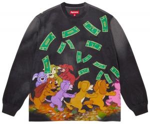 Футболка с длинными рукавами Supreme All Dogs Go To Heaven, черный