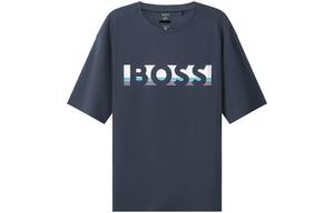HUGO BOSS Футболка с коротким рукавом мужская синяя