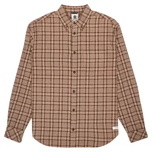 Рубашка с длинным рукавом Element Button Down Flannel Regular Fit, коричневый