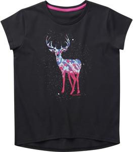 Футболка с короткими рукавами и принтом Carhartt для девочек, Caviar Black