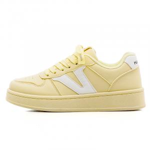 HUANQIU Нескользящие, легкие, износостойкие, низкие, женские, кроссовки для скейтбординга, желто-белые