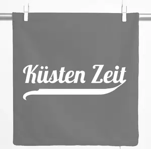 Декоративная наволочка Huuraa с надписью Прибрежное время, подарочная, 40x40 см, стальной серый хлопок, украшение Прибрежное время Hellweg Druckerei