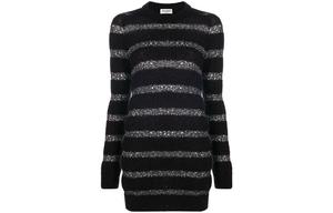 Платье женское Saint Laurent в полоску, черный