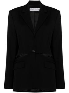 JW Anderson блейзер оверсайз с вырезами, черный