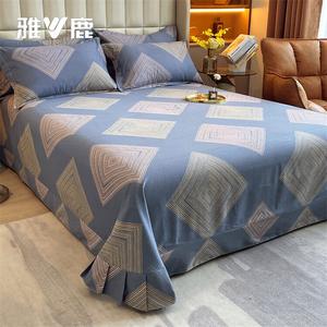 Yalu Простыня 230х245 см из 100% хлопка, мягкая и комфортная, цвет Autumn Cool Water