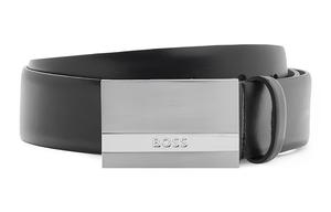 HUGO BOSS Кожаный женский ремень шириной 3.5 см, Black