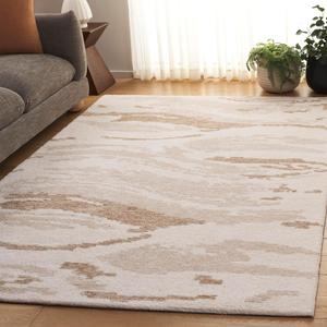 Ковер SAFAVIEH, 153 x 244 см, - коллекция Harvest - Ivory & Beige, ручная работа из шерсти, идеально для гостиной, спальни, столовой (HVT120B)