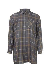 Длинная блузка Модная длинная блузка с клетчатым узором по всей поверхности frapp, цвет Anthracite Multicol