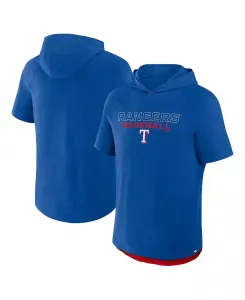 Мужская толстовка с капюшоном Royal Texas Rangers Clubhouse Optimal Play реглан с короткими рукавами Fanatics