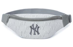 Полиэстеровая сумка-комбо через плечо на пояс унисекс серая MLB