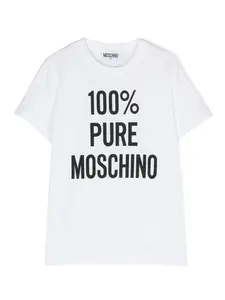 Футболка с логотипом Moschino Kids, белый