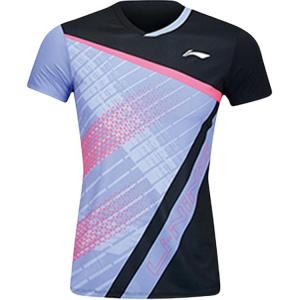 Бадминтонная майка, унисекс, с V-образным вырезом, средней жесткости Li-Ning, standard черный