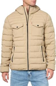 Водонепроницаемая куртка-пуховик Levi's Performance Stretch с капюшоном, Tan