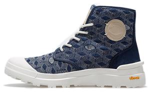 Pampa Canvas Shoes Unisex High-top Blue/white Palladium