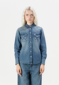 Блуза Wrangler HERITAGE SHIRT, Light Hand/Blue Denim