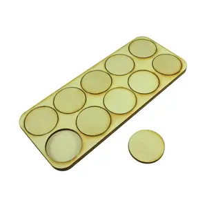 Поднос для схваток — 10 фигурок, круглые подставки 32 мм, Miniature Movement Trays - Skirmish (Litko Aerosystems)