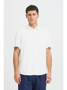 BLEND Льняная рубашка BHMLins белого цвета